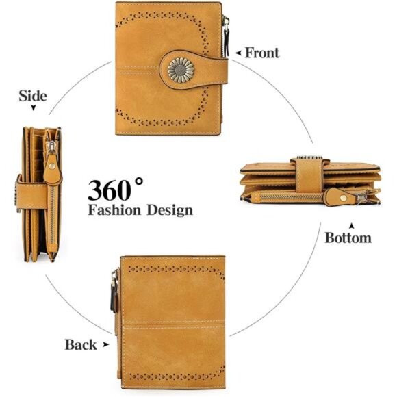 Small Wallets, Credit Card Holder Yellow - Picture 4 of 6